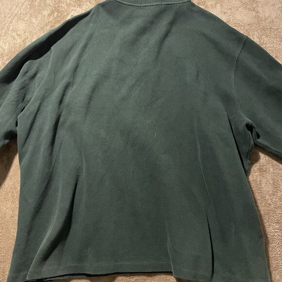 Polo Ralph Lauren Sweater Mens XXL PulloverQuarter Zip Olive Green Purple Pony - Picture 4 of 8